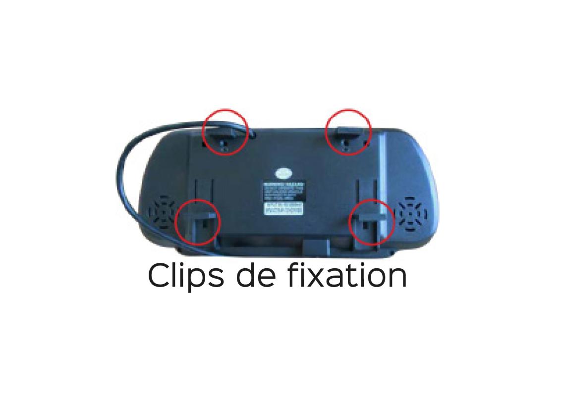 MONITEUR CLIPSABLE SUR RETROVISEUR HD